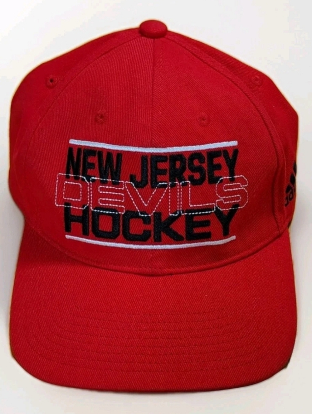 Adidas New Jersey Devils NHL Hockey Hat Cap Locker Room GM7565 Red Black M/L